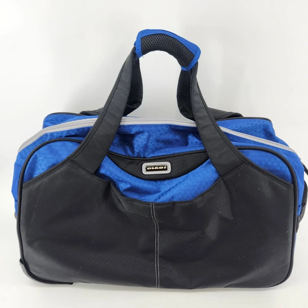 CIAO Rolling Duffel Bag 22 Inch Blue Black Wheeled Carry On Travel Luggage